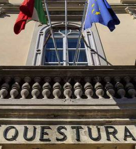 The entrance of the Questura of Florence, where you can acquire your "Codice Fiscale" (similar to a SSN) and "Permesso di Soggiorno" (residency permit) when you move to Italy.